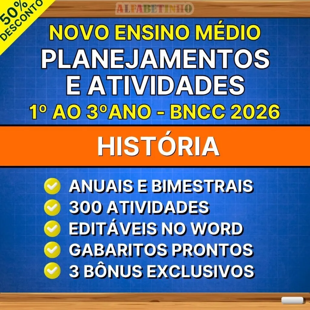 HISTÓRIA - Planos de Aula e Atividades - Ensino Médio - BNCC 2026