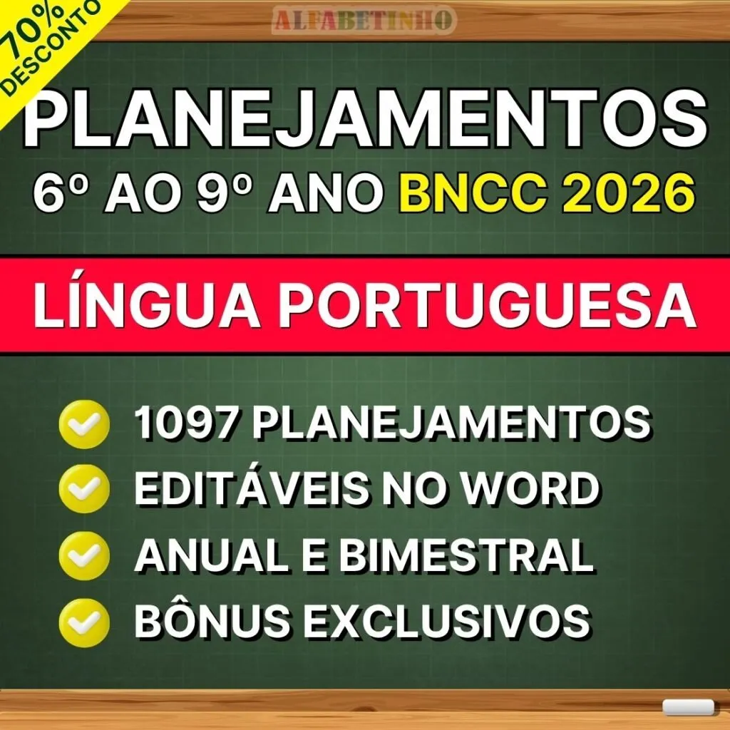 LÍNGUA PORTUGUESA - Planos de Aula do 6º ao 9º ano - BNCC 2026