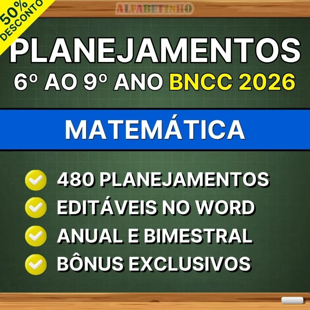 MATEMÁTICA - Planos de Aula do 6º ao 9º ano - BNCC 2026