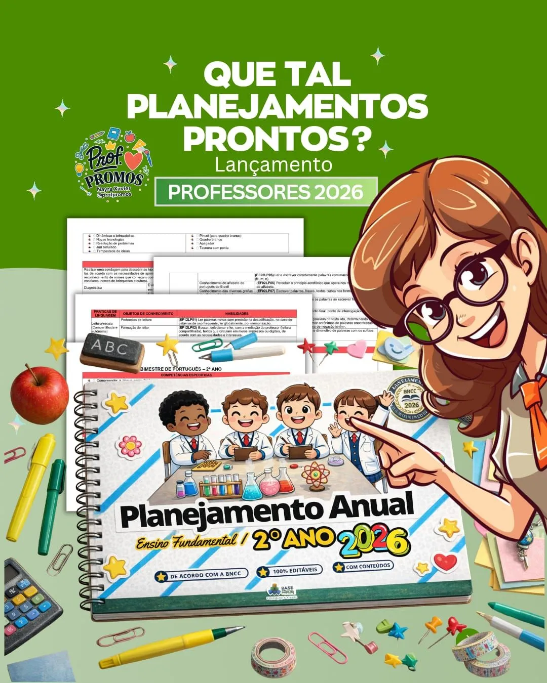 Planos de Aula Anuais 2º Ano Fundamental I – BNCC 2026